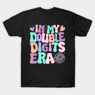 In My Double Digits Era Retro 10 Year Old 10Th Birthday Girl T-Shirt